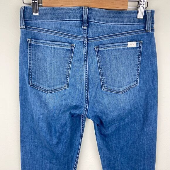 JEN7 by 7 For All Mankind Slim Straight High-Waisted Jeans - Medium Wash - Picture 7 of 8